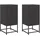 vidaXL Nachtschrank 2 Stk. 36 x 39 x 78 cm Schwarz
