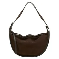 Marc O'Polo Aami Schultertasche Veloursleder Brown