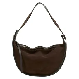 Marc O'Polo Aami Schultertasche Veloursleder Brown
