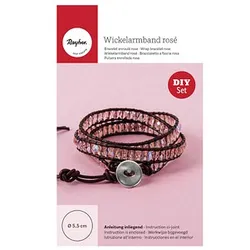 Rayher Schmuck-Basteln-Set Wickelarmband rosé