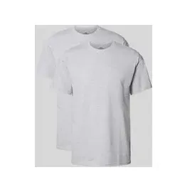 Götzburg Wäsche Götzburg T-Shirt mit Rundhalsausschnitt im 2er-Pack, Mittelgrau Melange, M