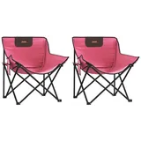 vidaXL Campingstuhl 2er Set Rosa