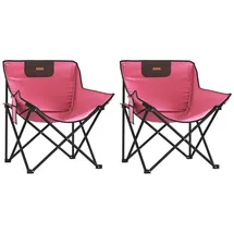 vidaXL Campingstuhl 2er Set Rosa