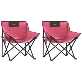 vidaXL Campingstuhl 2er Set Rosa