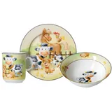 Ritzenhoff & Breker Kinderservice Hoftiere 3tlg. Porzellan Bunt