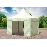 Faltpavillon Faltzelt Pavillon 3x3m Beige Gartenzelt Klappzelt Wasserdicht