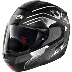 Nolan N90-3 Comeback 2023 N-Com Helm, zwart-wit, M