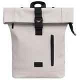 MIRROSI Rucksack Damen- und Herren-Tagesrucksack, großes Volumen M: 13-16 L (28x42x11cm, Wasserdicht), aus hochwertigem Kunstleder, Rucksack, Daypack beige