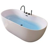 Home Deluxe Badewanne LENI mit schwarzer Armatur