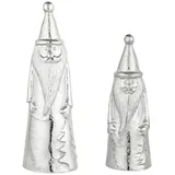 Marrakesch Orient & Mediterran Interior Dekofigur Santa 27 cm / 19 cm Silber