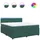 vidaXL Boxspringbett 180 x 200 cm Dunkelgrün