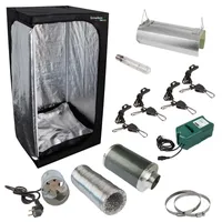 WINDHAGER Growbox Starterset 80 x 80 x 160 cm Schwarz/Braun