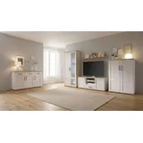 moebel-dich-auf Wohnwand Elegance in Sibiu-Lärche Nb. im Landhausstil Anbauwand Wohnzimmerschrank TV-Lowboard Fernsehschrank inkl. LED-Beleuchtung mit Sideboard