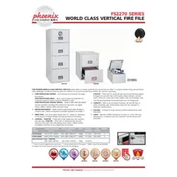 Hängeregistraturenschrank 2 Laden weiß PHOENIX FS2272K Stahl, Feuerschutz