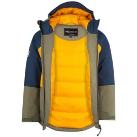 TROLLKIDS Hardanger Jacke - Golden Yellow / Mystic Blue / Moss - 152