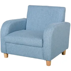 HOMCOM Kinder-Sofa Holz, Leinen und Schaumstoff
