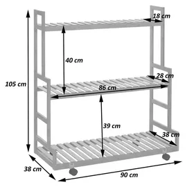 MCW MCW-Q33 Regal 105x90x38cm Weiß