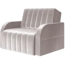 e-meubles Schlafsessel mit Schlaffunktion – Klein und Bequem – Gästesofa – Relaxsessel für Kinder – Montana 80 (Beige Holz, 1-Sitzer, 101x90x104 cm, Wohnzimmer, Sessel Schlafsessel