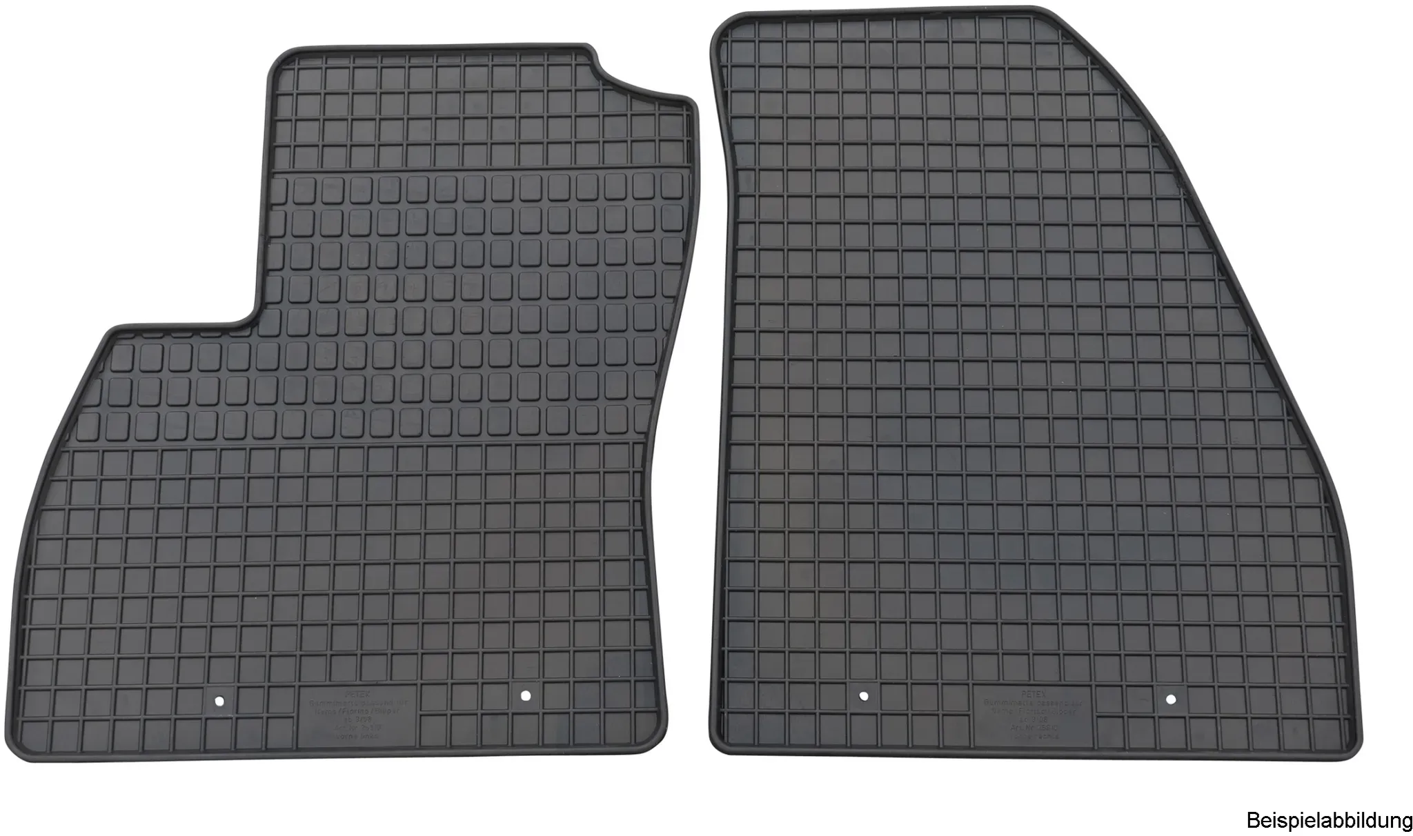 PETEX Fußmattensatz schwarz 68110