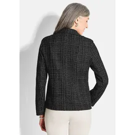 GOLDNER Kurzgröße: Eleganter Baumwollblazer, Karomuster in schwarz / gemustert), | Gr.: 21