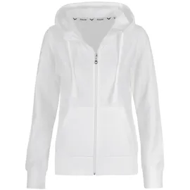 TRIGEMA Sweatjacke "TRIGEMA Kapuzenjacke", Damen, Gr. XL, weiß, 50% Baumwolle, 50% Polyester, casual, Sweatjacken