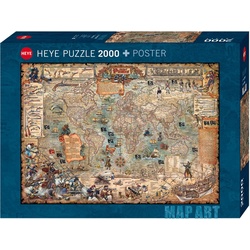 HEYE Puzzle Pirate World, 2000 Puzzleteile, Made in Europe bunt