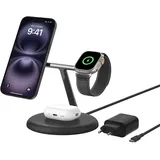 Belkin BoostCharge Pro kabellose magnetische 3-in-1-Ladestation mit Qi2 (15W) schwarz (WIZ023vfBK)