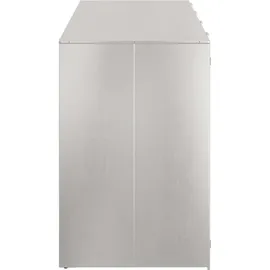 vidaXL Wagenmüllbehälter 272 x 77,5 x 115,5 cm silber