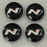 YJDWWJTB 4 Stück Auto Radnabenabdeckung für Hyundai N LINE i30 i20 Sonata Tucson 60mm,Radnabenkappen Felgendeckel Felgenkappen Nabenkappen Auto Accessories