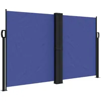 vidaXL Seitenmarkise 140 x 1000 cm Blau Polyester