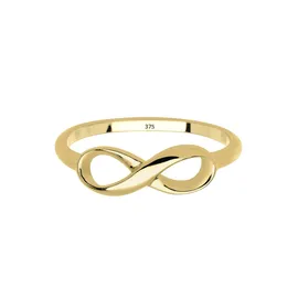 Elli PREMIUM Ring Infinity Unendlichkeit Liebe in 375 Gelbgold