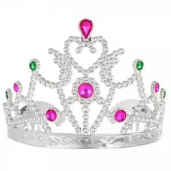 Silbertiara mit Steinen