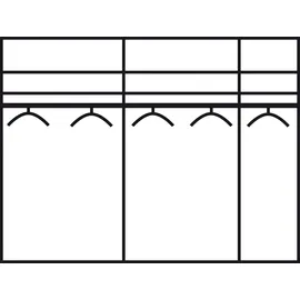 Rauch Schwebetürenschrank Quadra 226 x 230 x 62 cm Weiß