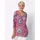 Classic Basics Longshirt CLASSIC BASICS "Longshirt", Damen, Gr. 56, bunt (fuchsia, aqua, bedruckt), 100% Baumwolle, gemustert, mehrfarbig, Rundhals, Shirts Longshirt