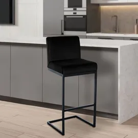 CLP Barhocker Hopewell Samt schwarz