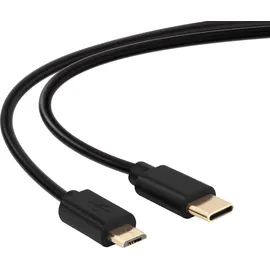 conecto USB C auf Micro USB Verbindungskabel 1,50m Schwarz