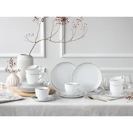 CreaTable Allegra Goldband Kaffeeservice 18-tlg. goldfarben