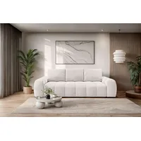 OTTO home 3-Sitzer OTTO HOME "AZITA optionale Schlafsofa mit Bettkasten, Breite 253cm", creme, B:253cm H:87,5cm T:113cm, 100% Polyester, Sofas, Sofa mit Wellenunterfederung, Bubble-Optik, Verlässliche Qualität