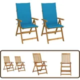 Vidaxl - Garten-Liegestühle 2 Stk. mit Kissen Akazie Massivholz - Gartensaison - Gartenmöbel - Holzsessel - Liegesessel - Outdoor Möbel