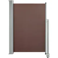 vidaXL Seitenmarkise 120 x 300 cm Braun Polyester
