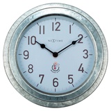 XXXLutz Nextime Außenwanduhr Poppy Ø 22 cm silber