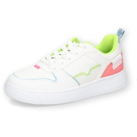 Dockers by Gerli Sneaker, Frauen Halbschuhe,Turnschuhe,Laufschuhe,schnürschuhe,schnürer,Plateausohle,Weiss/blau,38 EU - 38