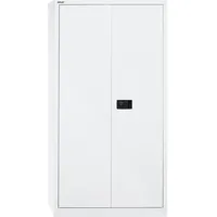 BISLEY Flügeltürenschrank Metall 3 Fachböden Verkehrsweiß 91,4 x 40,0 x 180,6 cm abschließbar