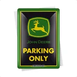 Nostalgic Art Nostalgic-Art Retro Blechpostkarte, 10 x 14 cm, John Deere Parking Only – Geschenk-Idee für Traktor-Fans, Original Lizenzprodukt (OLP), Postkarte aus Metall, Mini-Blechschild als Grußkarte