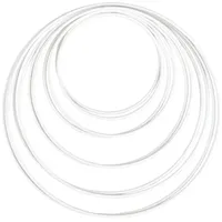 Rayher Metallringe-Set beschichtet weiß