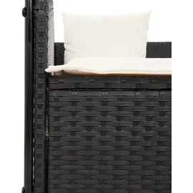 vidaXL Doppel-Sonnenliege 115 x 58 x 20 cm Schwarz