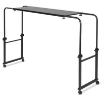eloneo Betttisch auf Rollen, höhenverstellbar 78 bis 120cm, längenverstellbar 119 bis 190cm, schwarz