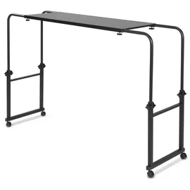 eloneo Betttisch auf Rollen, höhenverstellbar 78 bis 120cm, längenverstellbar 119 bis 190cm, schwarz