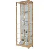 fif möbel Vitrine OPTIMA Standvitrine/Glasvitrine 2x Glastür,perfekt für Sammler,Sammlervitrine beige