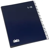 dots Pultordner 1-12, Jan.-Dez. blau,